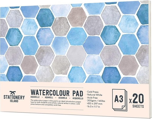 Stationery island watercolour - island,