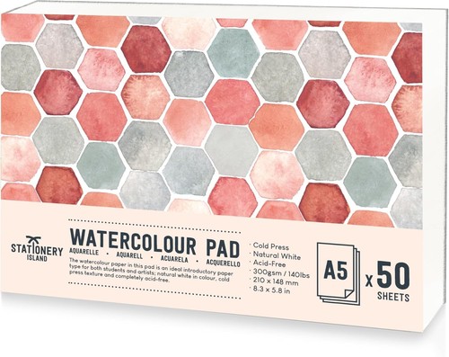 Stationery island watercolour - island,