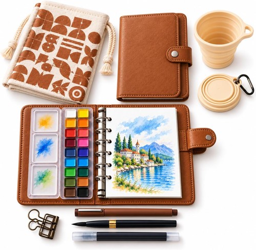 Travel watercolour paint set - travel,