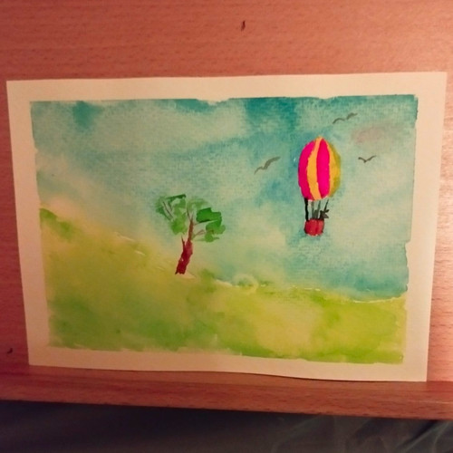 Watercolour landscape painting - watercolour,
